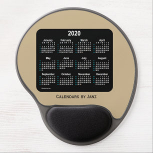2020 Sepia Neon 52 Week Calendar by Janz Gel Mouse Pad