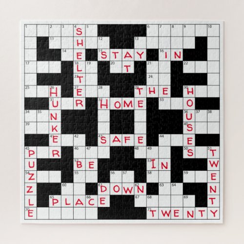 2020 Shelter in Place Mock Crossword Jigsaw Puzzle