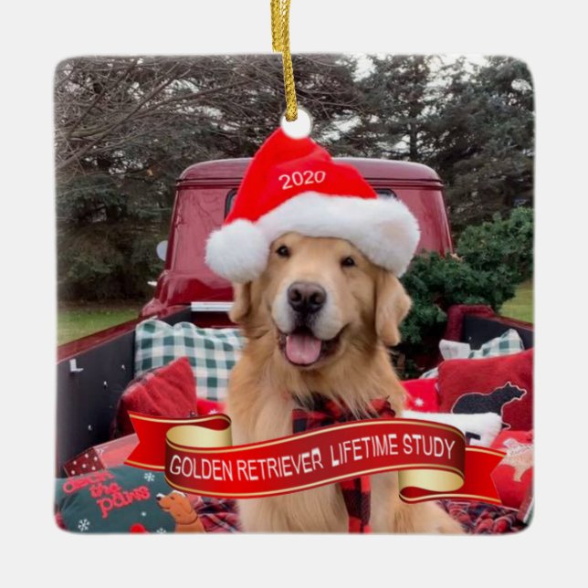 2020 Square Ceramic Ornament (Front)