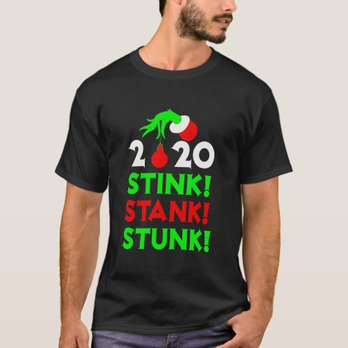 2020 Stink Stank Stunk Christmas Pajamas T_Shirt