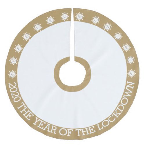 2020 the year of the lockdown brushed polyester tree skirt