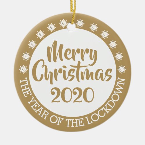 2020 the year of the lockdown ceramic ornament