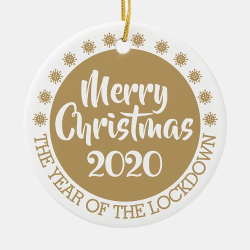 2020 the year of the lockdown ceramic ornament