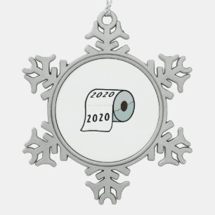 2020 Toilet Paper Pewter Christmas Ornament