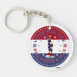 2020 Vote For The Red, White and Blue Statue Keychain