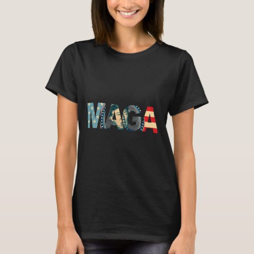 2020 Voted Maga American Flag Retro Vintage Gift  T_Shirt