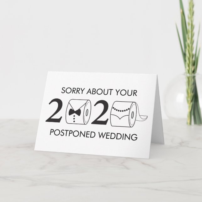 2020 Wedding Postponed Funny Toilet Paper Card (Front)