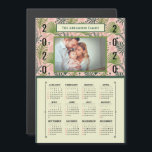 2020 Year Botanical Calendar Personalize Magnet<br><div class="desc">2020 Year Botanical Calendar Personalize Magnet design is nice to send to your friends,  family and co-workers with your photograph!!! 
They can put it on the refrigerator or other metal surfaces.</div>