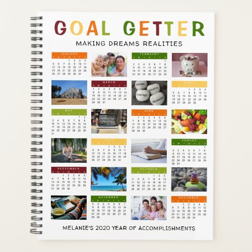 2020 Year GOAL GETTER Photo Visual Personalized Planner