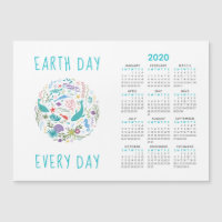 2020 Yearly Calendar Earth Day Every Day Sea Life