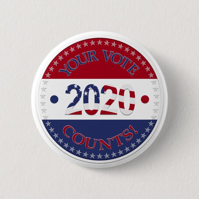 2020 Your Vote Counts Button (Front)
