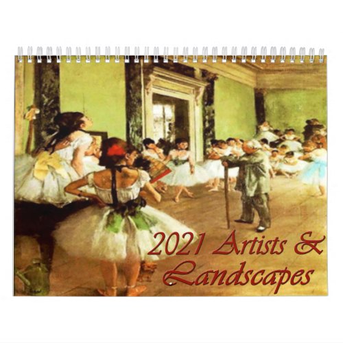 2021 Artists and Landscapes Paintings Calendar