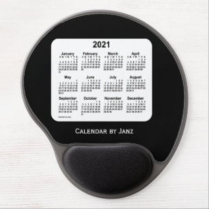 2021 Black and White Calendar by Janz Gel Mousepad