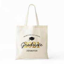 2021 Black Gold Graduate Gift Tote Bag 2021 Black Gold Graduate Gift Tote Bag