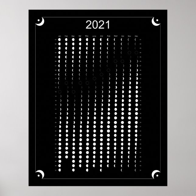 2021 - Black Moon Calendar Poster (Front)