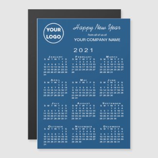 2021 Calendar Business Logo Holiday Magnetic Card
