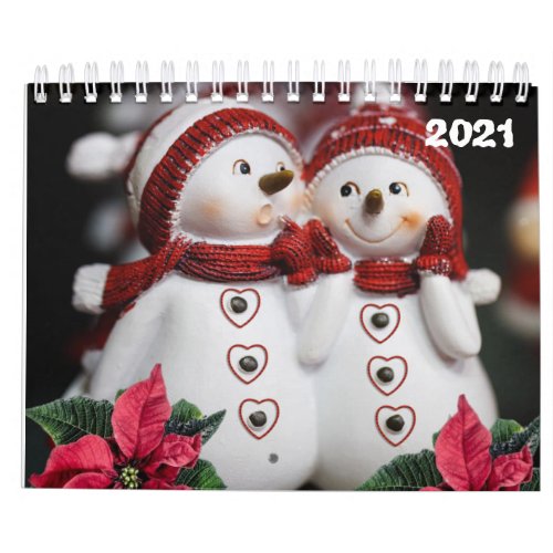 2021 Calendar Christmas Snowman
