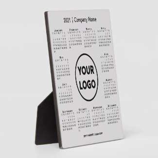 2021 Calendar Company Logo Gray Business Plaque