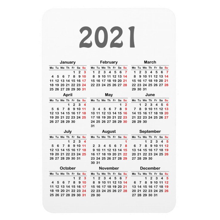 2021 calendar Zazzle
