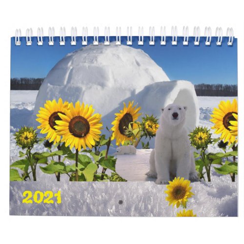 2021 Calendar Polar Bear