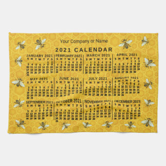 2021 Calendar (See Description for New Version) Kitchen Towel