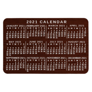 2021 Calendar (See Description for New Version) Magnet