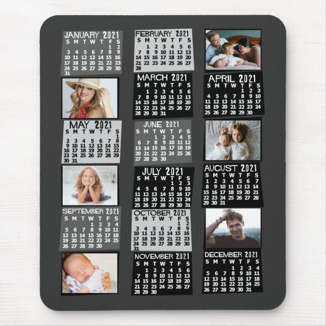 2021 Calendar (See Description for New Version) Mouse Pad (Front)