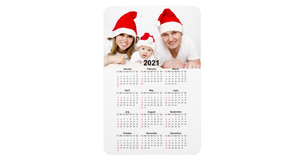 2021 Calendar with Photo Zazzle