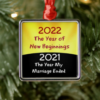 2021 Celebrate the Divorce Metal Ornament