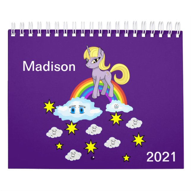 2021 Children's Calendar Clouds Rainbows Sun (Cover)