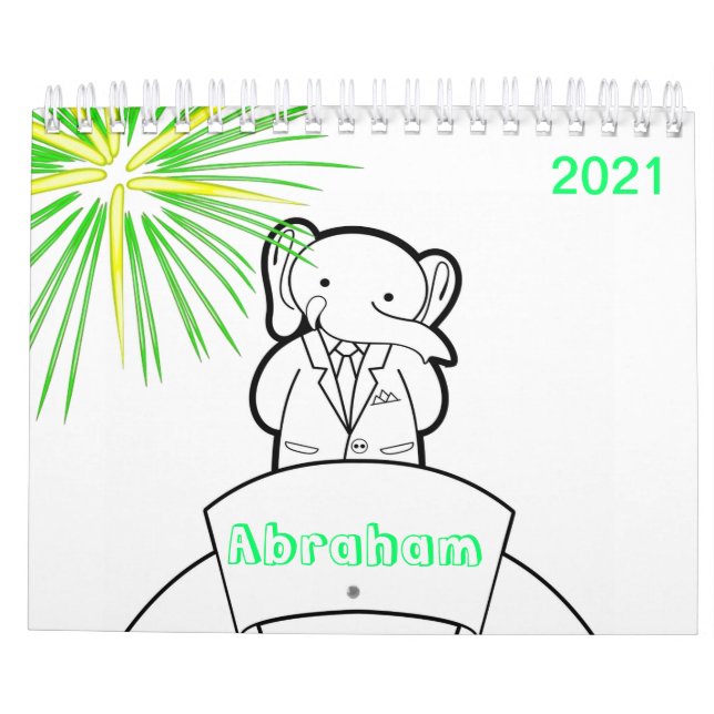 2021 Children's Colorful Coloring Book Calendar (Back)