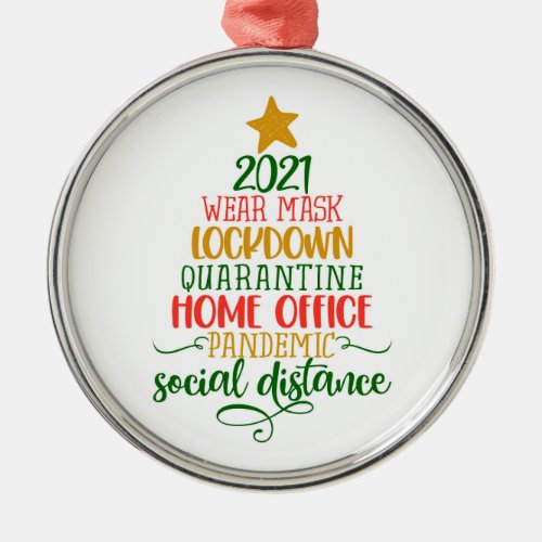 2021 Christmas Metal Ornament