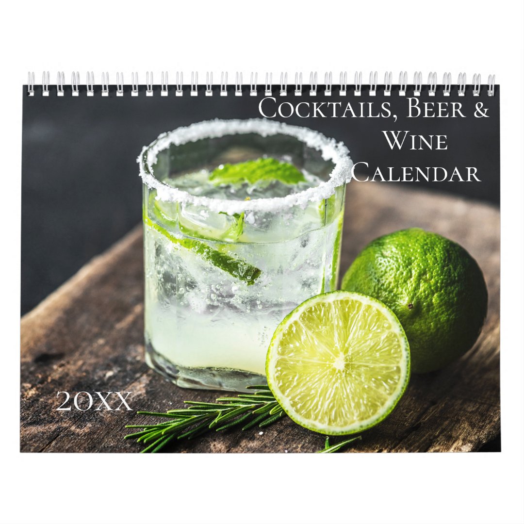 2021 Cocktail Wine Beer Alcohol Adult Beverage Bar Calendar | Zazzle