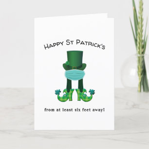 2021 covid quarantine funny st Patrick's day Holiday Card