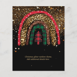 2021 Custom Christmas Rainbow Gold Glitter Glam