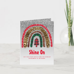 2021 CUSTOM Christmas Rainbow Gold Glitter Glamor Card