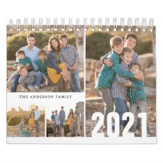2021 Custom Photo Calendar Simple Create Your Own at Zazzle