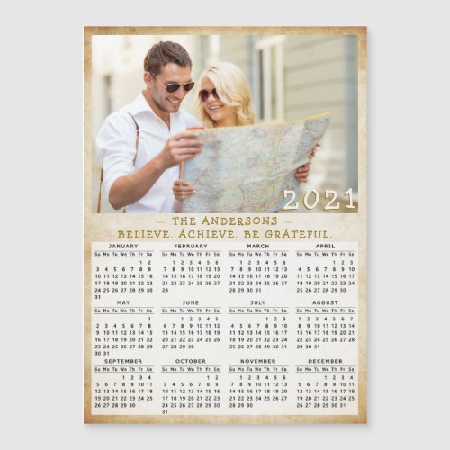 2021 Custom Photo Motivational Magnetic Calendar
