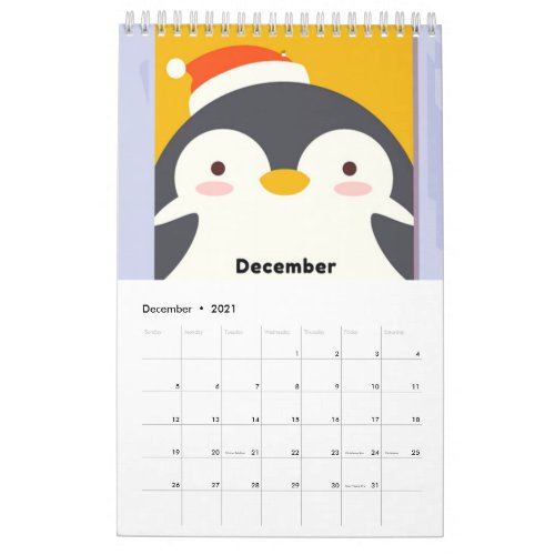 2021 Cute Kawaii Animals Calendar