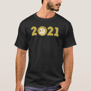 2021 Dogecoin Retro Doge Vintage Funny Year Meme C T-Shirt