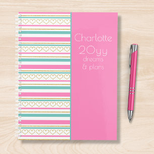 2021 Dreams & Plans Gold Glitter Pink Personalized Planner