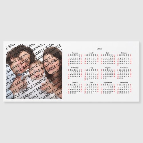 2021 Family Photo Custom Calendar Magnetic Card