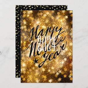 2021 Festive Gold   Happy New Year Holiday Card