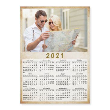 2021 Full Year Magnetic Calendar Custom Photo