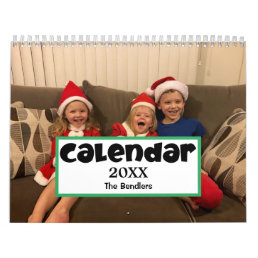 2021 Fun Fonts Photo Calendar