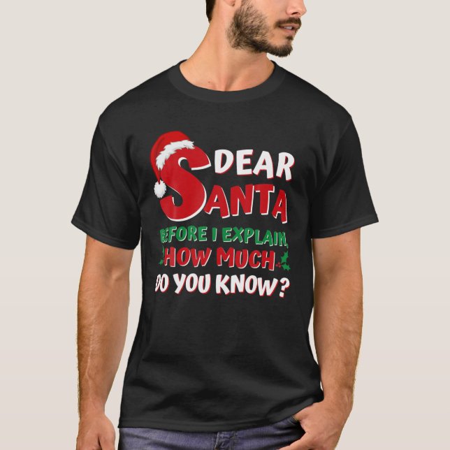 2021 Funny Christmas S Kids Adults Santa I Can Exp T-Shirt (Front)