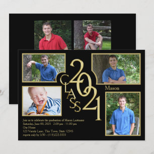 2021 Graduation Class of Quad Photo Invitation