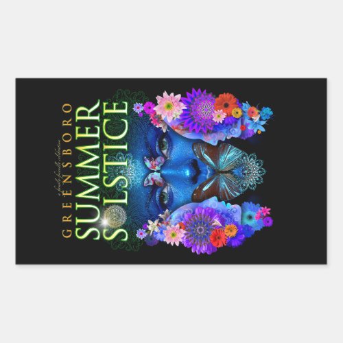 2021 Greensboro Summer Solstice Festival Keepsake Rectangular Sticker