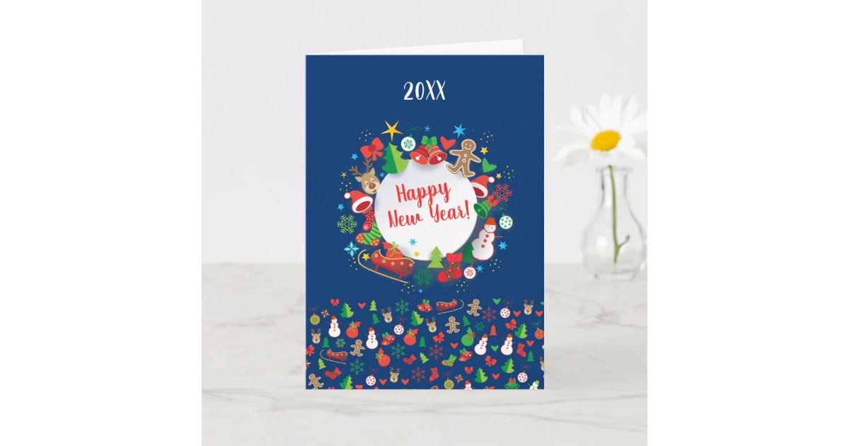 2021 Happy New Year! Christmas Winter Holiday Card | Zazzle.com