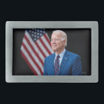 2021 Joe Biden US President Portrait Belt Buckle<br><div class="desc">The photograph captures a moment in 2021 of President Joe Biden, image is now one of his official US Presidential photo. Sunlight streams through a window, casting a warm glow on the figure of an Biden standing confidently in the center of the frame. His arms are crossed, a gesture that...</div>